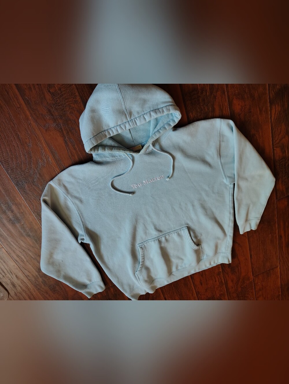 You Matter by Demetrius Harmon light blue embroidered hoodie Size XL